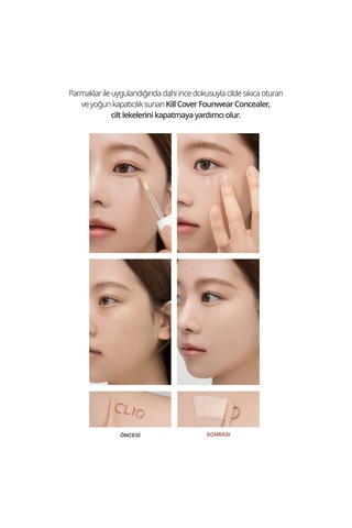 Yoğun Kapatıcılık Sağlayan Concealer Clio Kill Cover Founwear Concealer 3 Linen