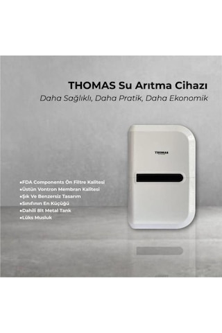 Su Arıtma Cihazı Beyaz Kasa - Dahili 8 Litre Metal Tank Ve Lüx Musluk