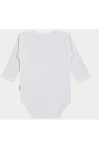 Vitmo 5'li Bebek Uzun Kollu Pamuk Çıtçıtlı Body-beyaz Beyaz