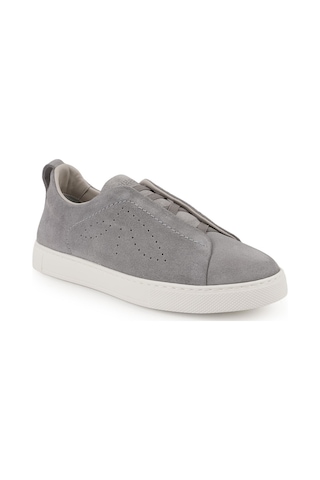 Libero Lz5885 Nokta Delik Detaylı Bağcıksız Süet Hafif Eva Taban Kadın Sneaker Açık Gri