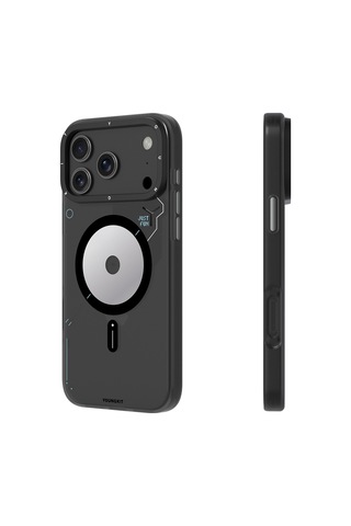 Apple Uyumlu iPhone 17 Pro Kılıf M-safe Şarj Özellikli Disk Desenli Youngkit Disc Battle Kapak Siyah Siyah