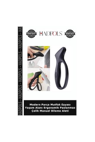 Modern Parça Mutfak Eşyası Yaşam Alanı Ergonomik Paslanmaz Çelik Manuel Bileme Aleti