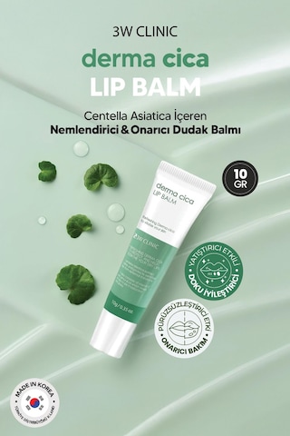 3w Clınıc Yoğun Nemlendirici Cica Dudak Nemlendirici Bakım Balmı Derma Cica Lip Balm