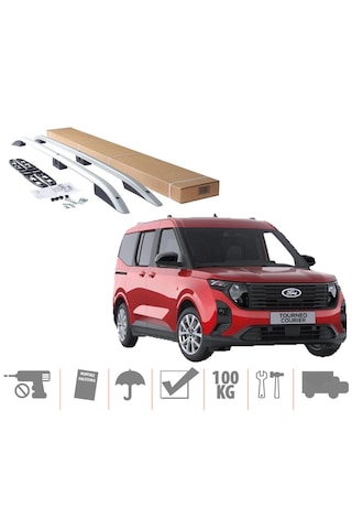 Ford Courier Üst Port Bagaj Tavan Çıtası 2024 Sonrası Gri