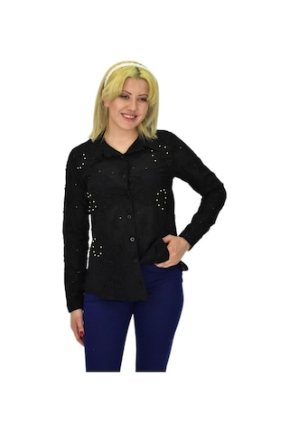 Kadın Brodeli Taşlı Bluz Bgl-st03720 001