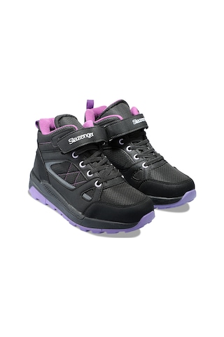 Slazenger KESHA Çocuk Cırt Cırtlı Siyah / Mor Bot