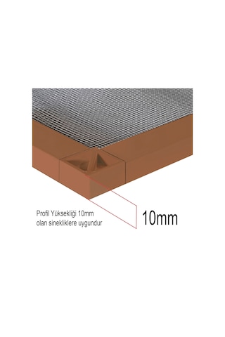 Kahve Pimapen Pencere Sineklik Montaj Aparatı Köşe Bağlama Pabucu 5 Set 10x20 Profil İçin