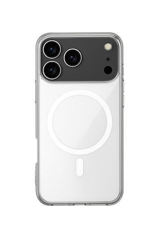 Apple iPhone Uyumlu 17 Pro Max Kılıf Magneticsafe Şeffaf Silikon - Şeffaf