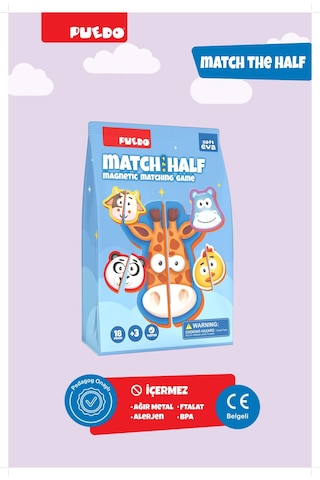 Puedo Manyetik Eşleştirme Oyunu - Match The Half