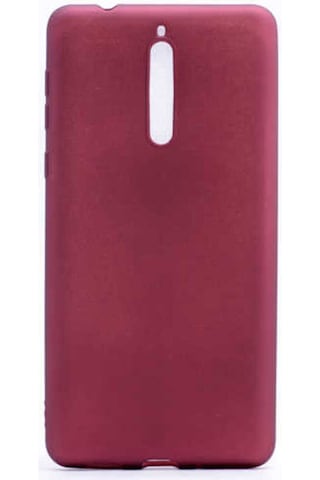 Nokia 8 Kılıf Zore Premier Silikon Kapak Mürdüm