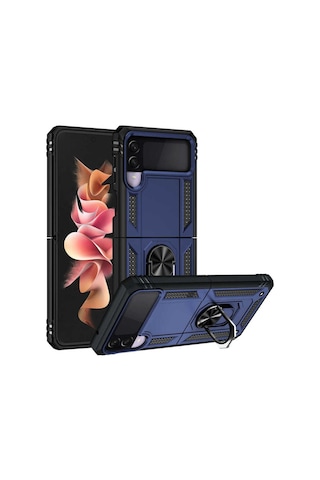 Samsung Uyumlu Galaxy Z Flip 3 Kılıf Zore Vega Kapak Mavi