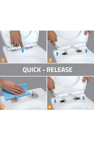 Aqua Bagno / Düz Klozet Kapağı Ve Klozet Kapağı, Otomatik Kapanma, Çıkarılabilir Klozet Kapağı D Şeklinde, Ev Diğer