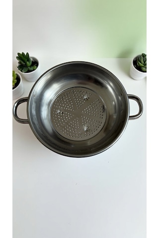 Derin Çift Kulplu Süzgeç Süzek 27 Cm
