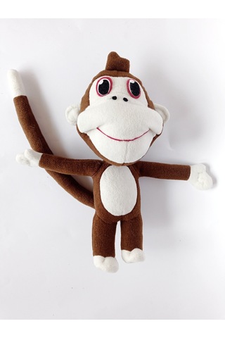Joytoytr Peluş Tatlı Maymun Oyuncak 30 Cm Maymuncuk Oyun Arkadaşı Yerli Üretim Kahverengi