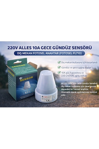 220v 10a Gece Gündüz Sensörü - Dış Mekan Fotosel Anahtar Diğer 220v 10a Gece Gündüz Sensörü - Dış Mekan Fotosel Anahtar Diğer