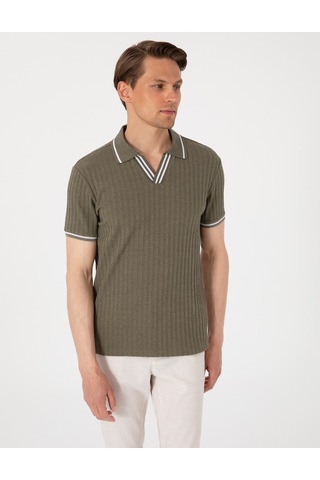 Pierre Cardin Erkek Haki Tişört 50310162-vr027 Haki