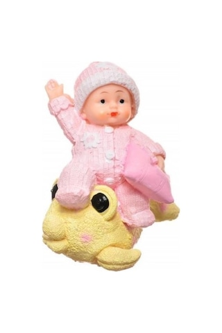 Büro Ev Hediyesi İçin Polyester Sevimli Pembe Bebek Biblo Süs Eşyası