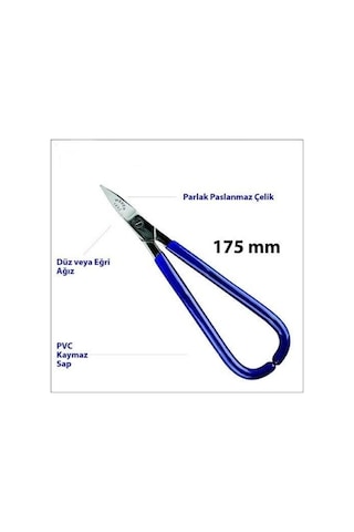 Weber 1493 Eğri Uç Kuyumcu Makası 175 Mm