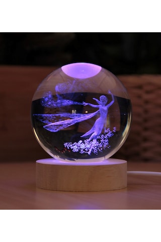 Frozen 3d Boyutlu Kristalleşmiş Cam Işıklı Büyük Boy Küre