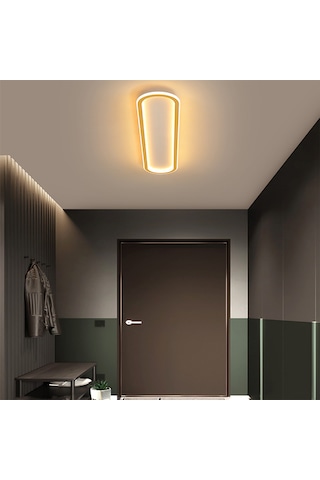 Gold Oval 120x16cm Kumandalı,dimli 3 Işık Rengi, Led Tavan Lambas Beyaz - Eskitme