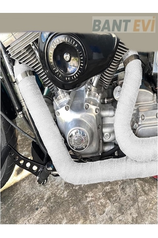 Egzoz Sargı Bandı 5cmx5mt Cam Elyaf Şerit Yanmaz Egzoz Bezi Yapışkansız (Boyanabilir)