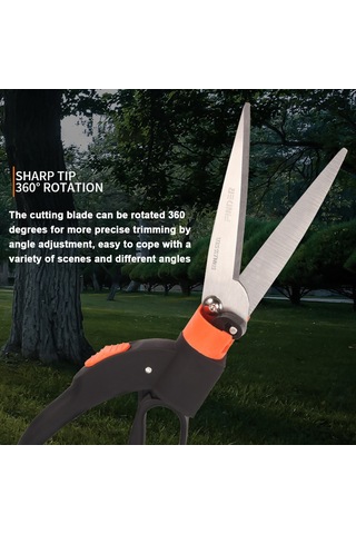 Suofeng 360 Dönebilen Bahçe Budama Makası, Yüksek Keskinlikli, Paslanmaz, Ergonomik Kulp, Çim Ve Çit Kesimi İçin El Tipi Alet
