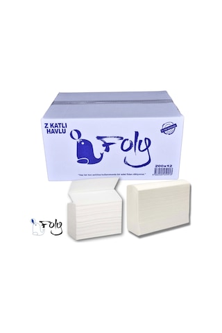 Foly Profesyonel Soft Z Katlı Havlu 12 x 200'lü