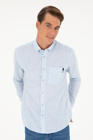 U.s. Polo Assn. Erkek Açık Mavi Gömlek Desenli 50288661-vr003 Açık Mavi