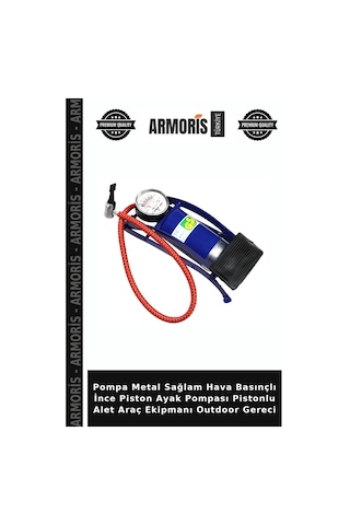 Pompa Metal Sağlam Hava Basınçlı İnce Piston Ayak Pompası Pistonlu Alet Araç Ekipmanı Outdoor Gereci