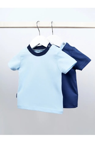 Ramelka Bebekler İçin 2'li Tişört Seti 384621151 Mavi