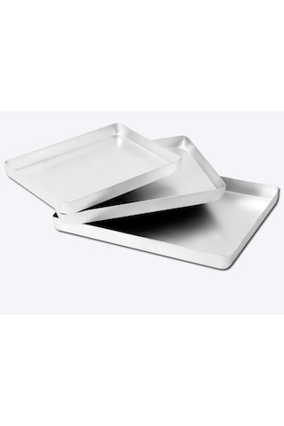 Alimunyum Fırın Tepsi Alkar 44 34 Cm 1 Kilo Açık Gri