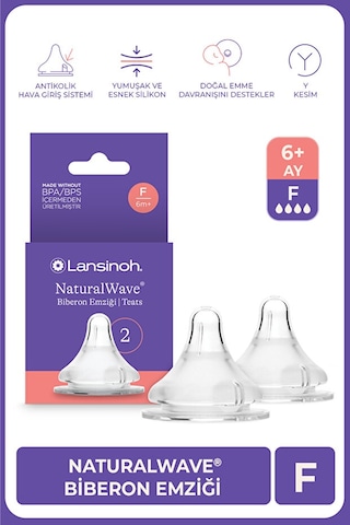 Lansinoh® NaturalWave® 2'li Biberon Emziği Hızlı Akışlı (6 Ay+)