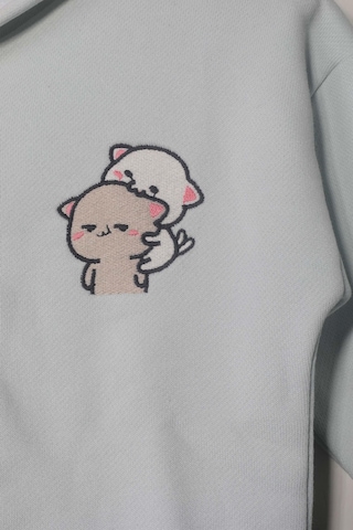 Luess Unisex Çocuk %100 Pamuklu Kedi Nakışlı Kışlık Hırka -ekru 3-4 Yaş 8-9 Yaş Ekru