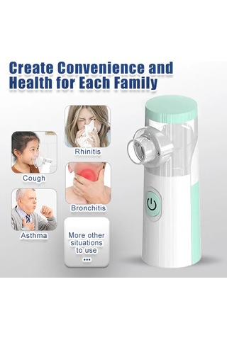 Tıbbi Sessiz Örgü Nebulizatör El Solunum Cihazı Atomizer Çocuk