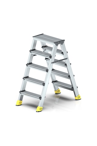 Narvon 5+5 Basamaklı Lüx Çift Çıkışlı Alüminyum Merdiven