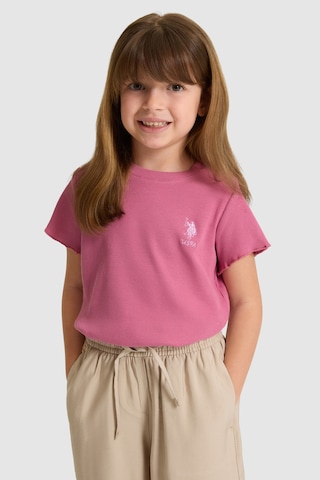 U.s. Polo Assn. Kız Çocuk Fuşya Tişört Basic 50325610-vr023 Fusya