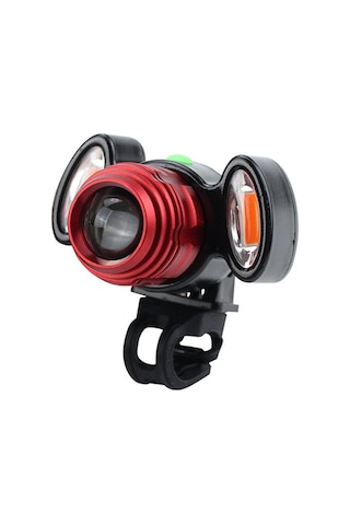 Ximistore9 Yüksek Parlaklıklı T6 Led Bisiklet Farı, Şarj Edilebilir, 4 Modlu, Kask Ve Gidon Montajlı Kırmızı