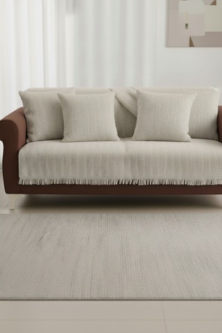 Pamuklu Koltuk Örtüsü 170x210 Cm Tekli&üçlü Koltuk,çekyat Ve Berjer İçin Krem