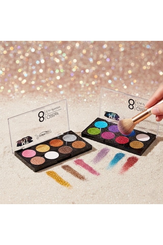 8 Renk Glitter Far Paleti - 2'li Set Diğer
