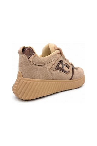 Papucumun Dünyası Kadın Modern Chunky Taban Yumuşak İç Yapılı Günlük Sneaker Bej