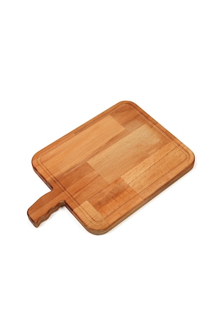 Ahşap Saplı Kesme, Sunum, Steak Tahtası 34 Cm Ahşap