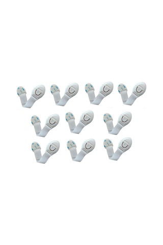 Demet Home Uzunluk Ayarlı Çocuk Çekmece Dolap Güvenlik Emniyet Kilidi 10'lu Çok Renkli