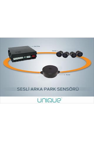 Unique Park Sensörü Ses Ikazlı Tip 19 Mm Gri Sensör