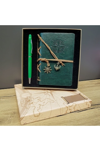 Hediyelik Defter Kalem Kutulu Set Çok Renkli