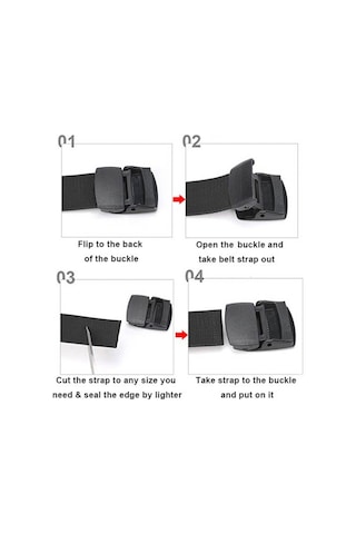 Evolite Outdoor Stretch Esnek Kemer 4 Cm Ayarlanabilir Unisex Siyah Siyah