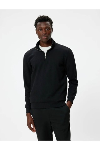 Koton Erkek Sweatshirt Siyah 5wam70041mk 25ky59000123 Y5901 Siyah
