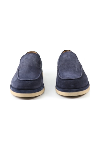 Tuna Hakiki Deri Lacivert Süet Loafer Erkek Ayakkabı - E4560 Lacivert