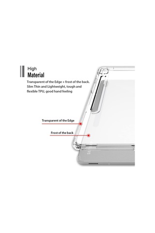 Samsung Galaxy Uyumlu Tab S10 Ultra Sm-x920/ X926 Kılıf 14.6" Şeffaf Esnek Silikon Arka Kapak