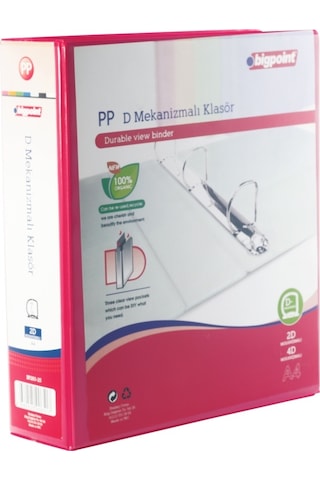 Bigpoint 2D Mekanizmalı Klasör 7 cm Açık Kırmızı
