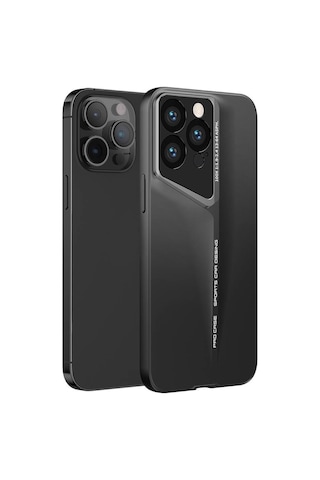 Apple Uyumlu iPhone 14 Pro Uyumlu Kılıf Ultra İnce Kamera Korumalı Sert Rubber Zore Procase Kapak-siyah Siyah
